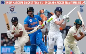 india national cricket team vs england cricket team timeline