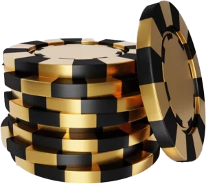 poker chip stacked